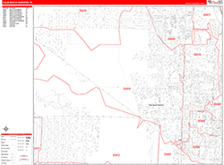 Palm Beach Gardens Wall Map Zip Code Red Line Style 2026